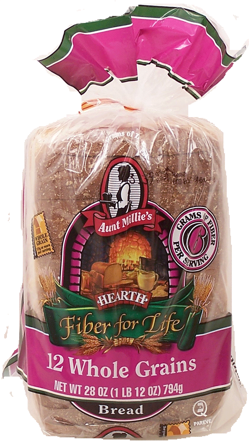 Aunt Milie's&nbsp;Fiber for Life&nbsp;12 whole grains sliced bread loaf Full-Size Picture